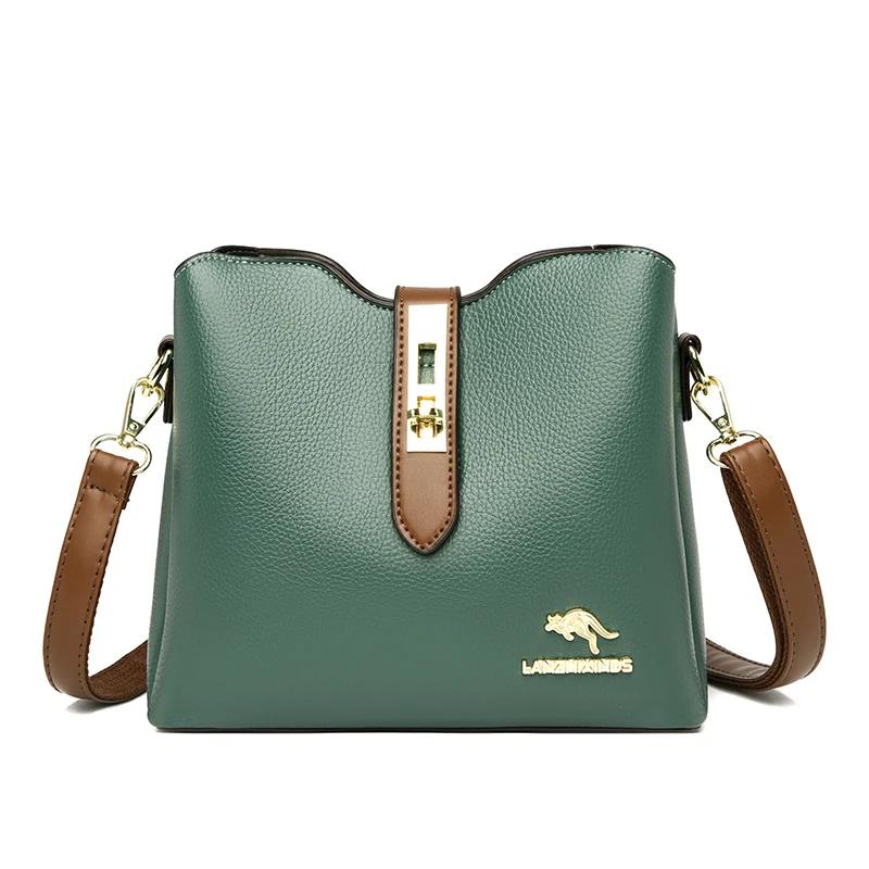 Genuine Soft Leather Brand Women's High Quality Small Shoulder Bags  Luxury Fashion Ladies Crossbody Bags