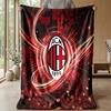 AC Milan Theme Blanket Soft Flannel Blanket Plush Throw Blanket Cozy Sofa Bed Blanket for Home Decor