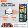 Refrigerant Tank Rack, with 2 x 30lbs and Other 3 Small Bottle Tanks, Cylinder Tank Rack 12.79x12.99x47.12 in, Refrigerant Cylinder Rack and Holders
