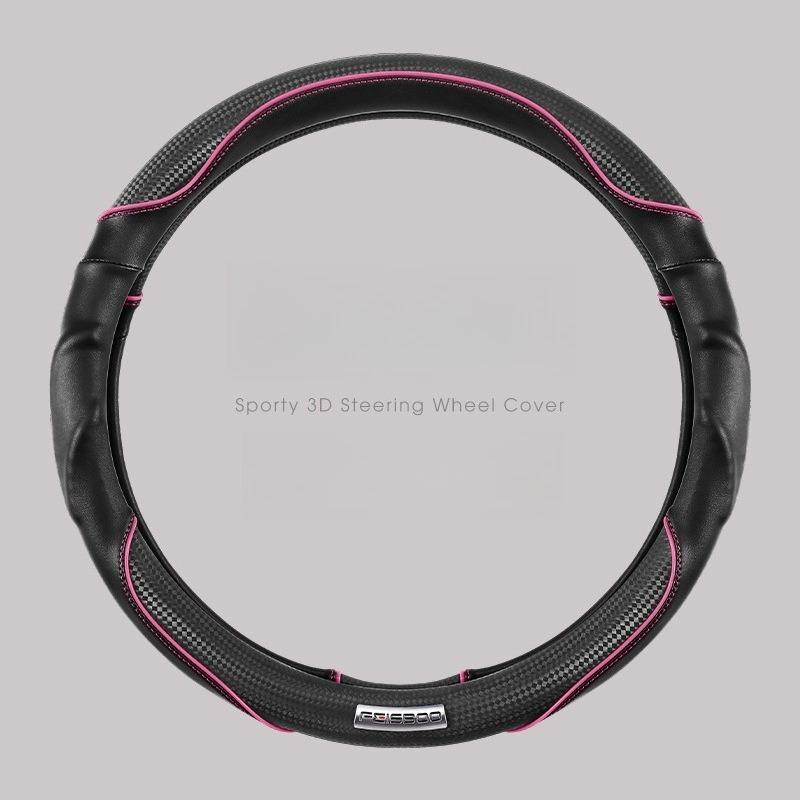 BFA1 Nappa Leather Car Steering Wheel Cover Universal Anti Slip Steering Wheel Covers Car Accessories Carbon Fibre Steering Covers