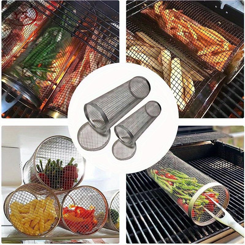 Comoda e Pratica Gabbia per Barbecue a Forma di Cilindro Perfetta per Attività all'Aperto