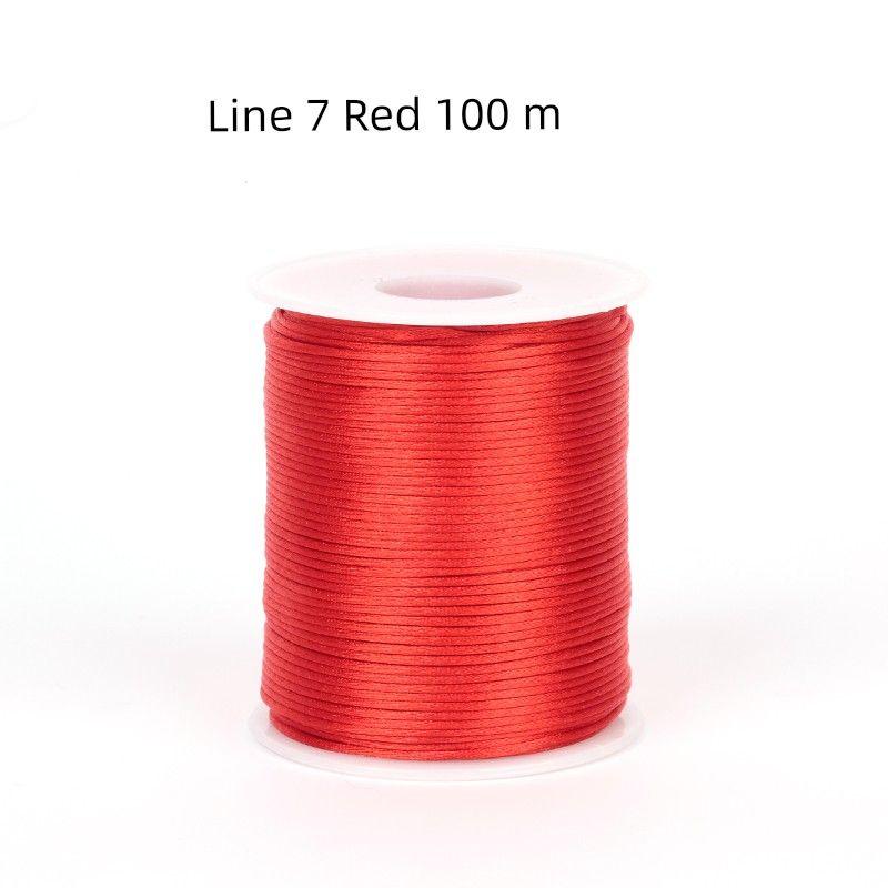 

Chinese Knot Rope Line 7 Handmade DIY Braided Rope Carrying Strap Braid Rope String Jade Thread Bracelet Pendant Pendant Accessories Material Red(Line 7 100 m)