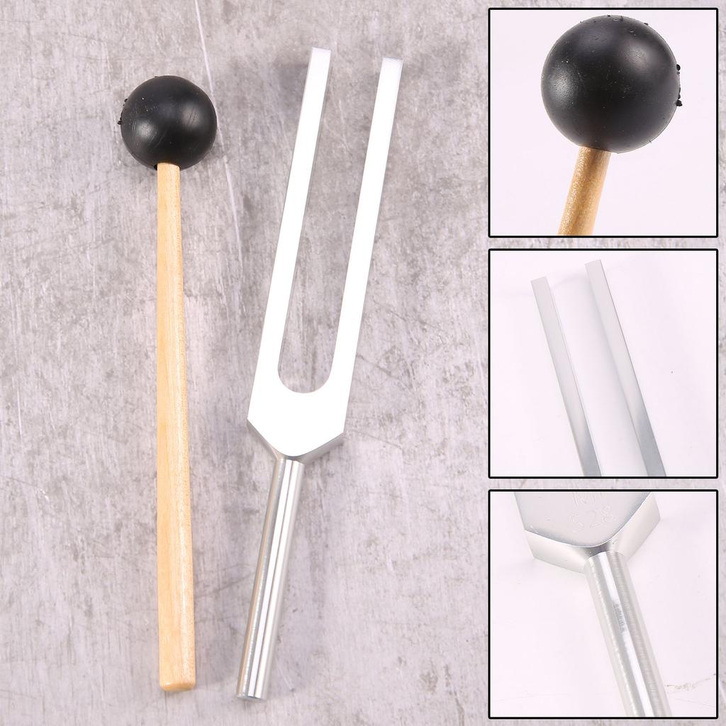 AA58 Stimmgabel 528C 528Hz Stimmgerät mit Schlägel-Set für DNA-Reparatur Heilung Nervensystem Testen Stimmgabel Gesundheitswesen
