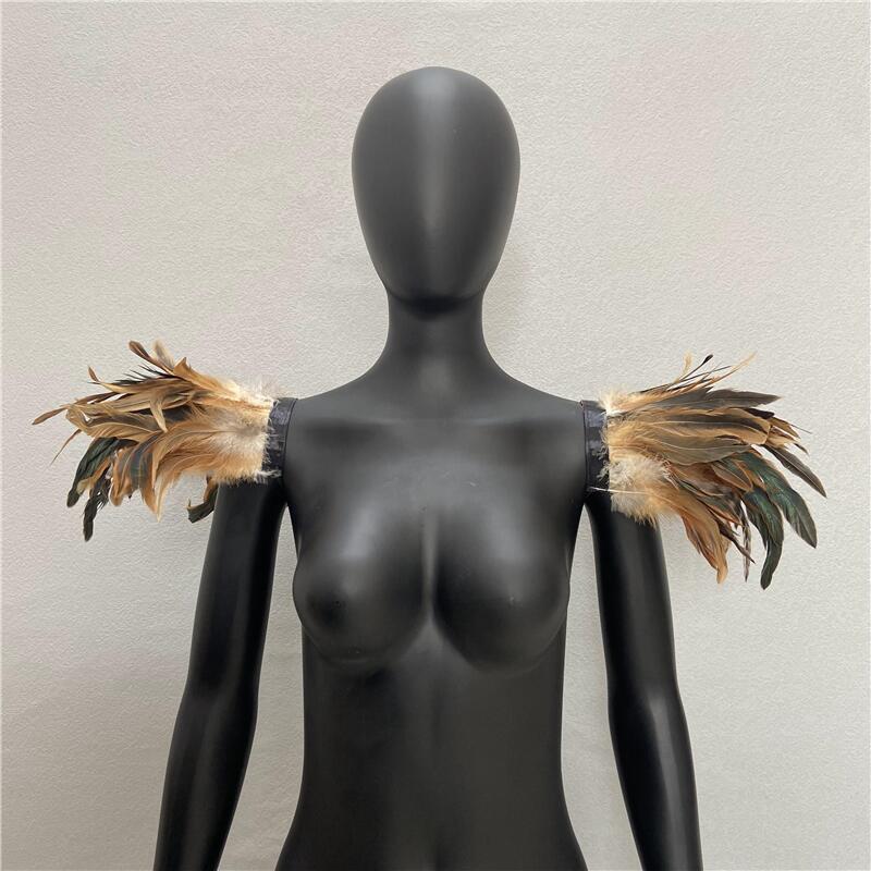 Gothic Halloween Masquerade Feather Shawl Costume Accessory