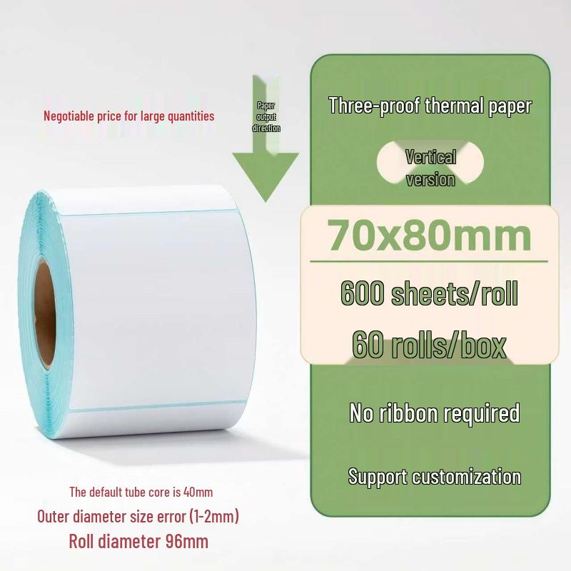 Samoprzylepne etykiety termiczne na kody kreskowe 100×150 mm - Trwałe i wodoodporne do logistyki