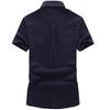 2019 Men's Plus Size Summer Outdoor Casual Cotton Workwear Shirt with Shoulder Epaulets