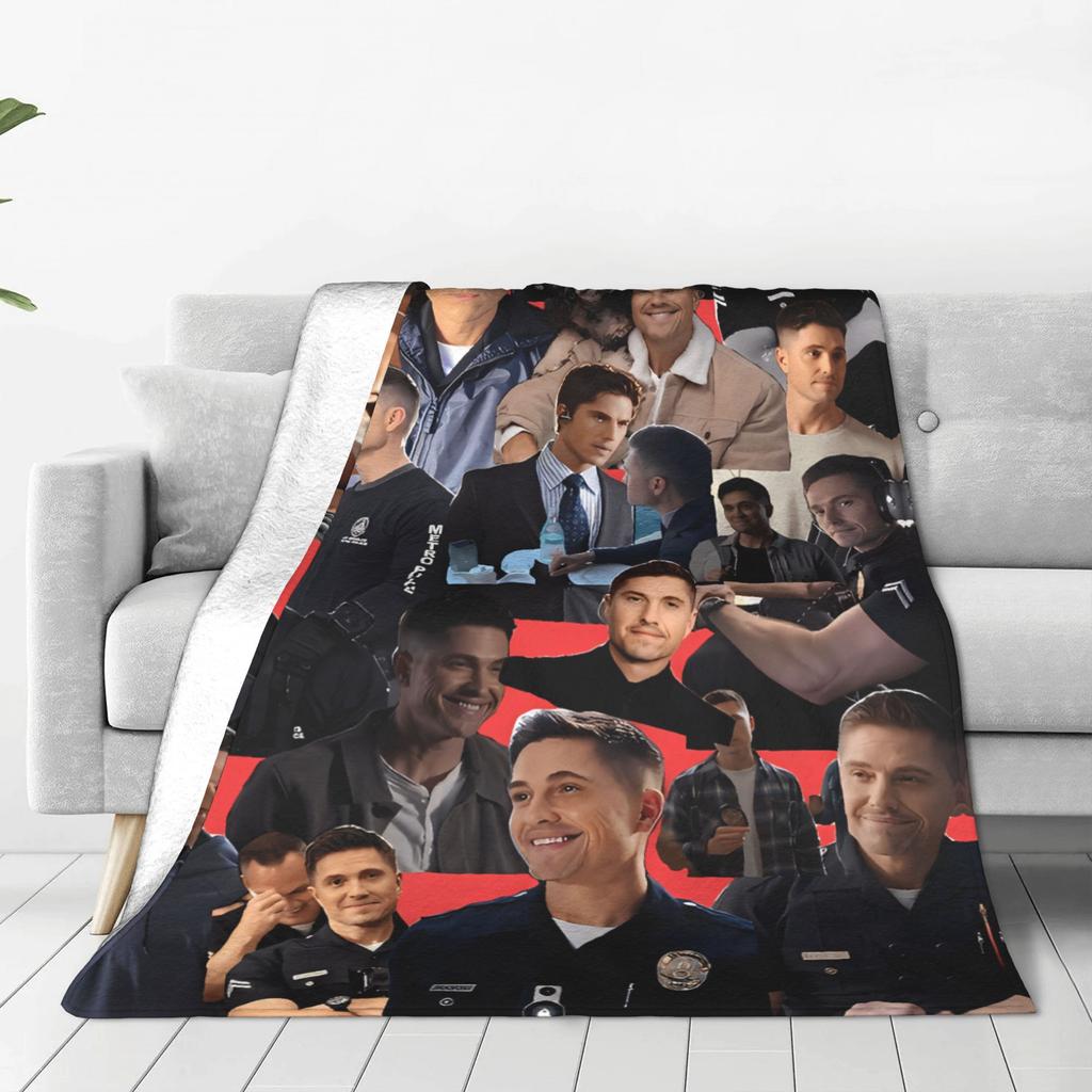 Tim Bradford Tv Series Flannel Blanket Autumn Warm Soft Throw Blanket for Girls Boys Couch Chair Bedspread Sofa Bed Cover