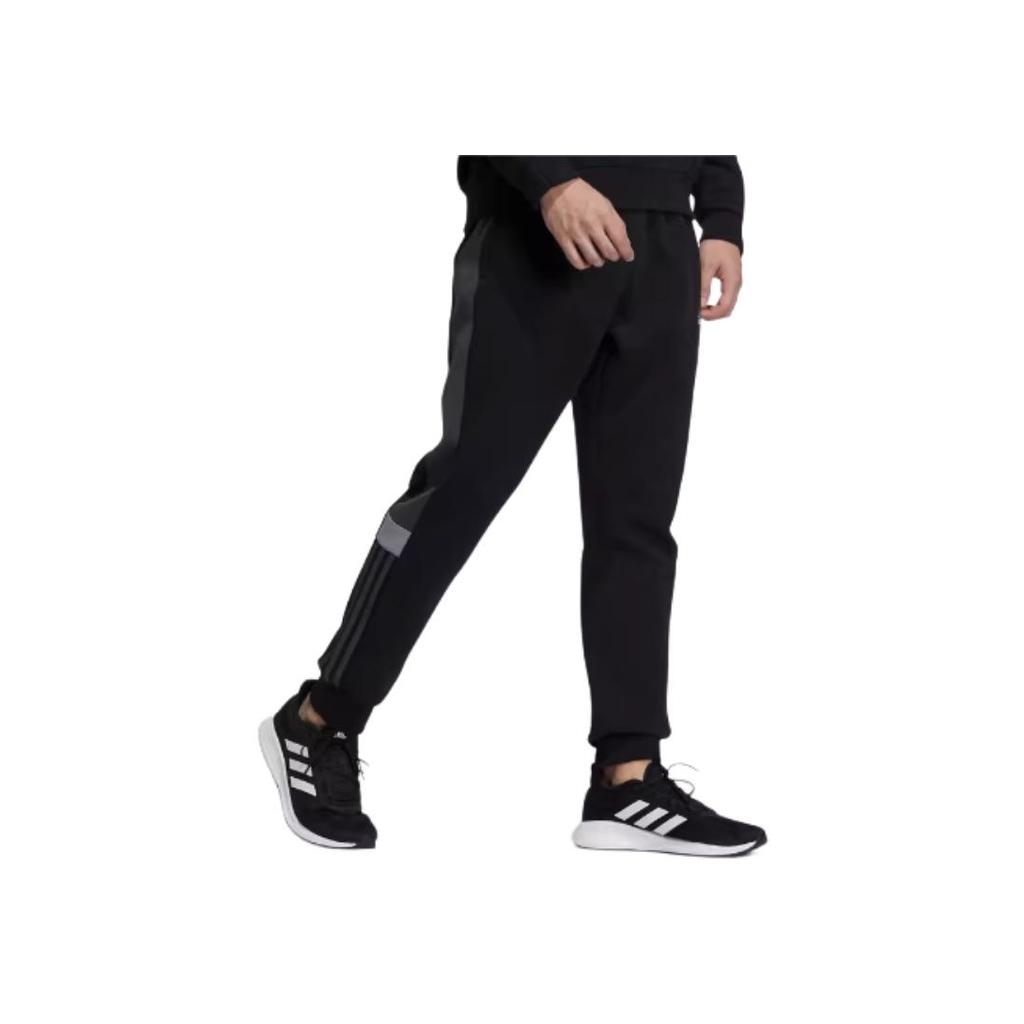 adidas Side Stripe Colorblock Joggers Men Bottoms Black HG6760