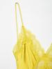 2025 Autumn/Winter Women's Fashion Lace Silk Satin Midi Dress