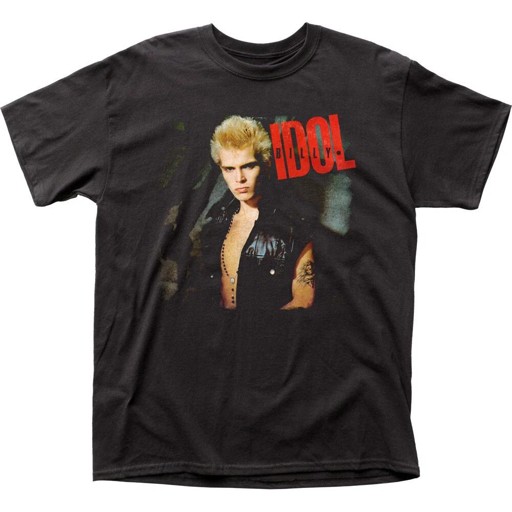 Billy Idol Album Cover Herre T-skjorte Rock N Roll Musikk Klassisk Band T-skjorte Ny Svart