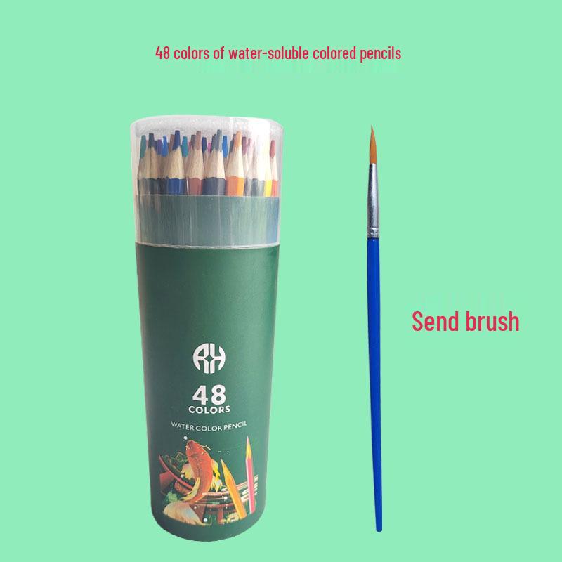 

72-Color Water-Soluble Hexagonal Colored Pencils & 48-Color Painting Set for Art Students 3.0mm Advanced Color Core