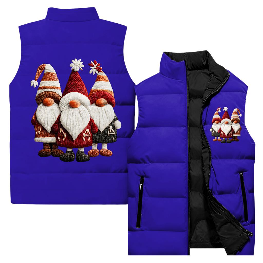 Ladies' Casual And Fashionable Sleeveless Vest Christmas Printed Cotton Jacket