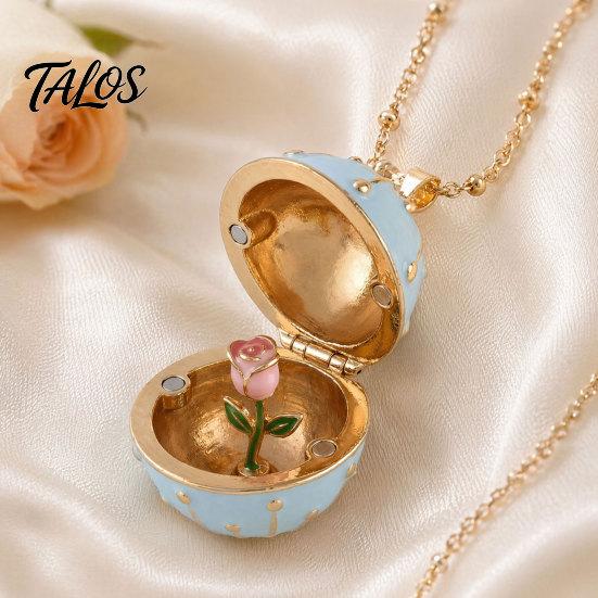 Comfortable Everyday Necklace Openable Oval Pendant Necklace, Dainty Birth Flower January To December Month Birthday Gift for Mom Wife Girlfriend