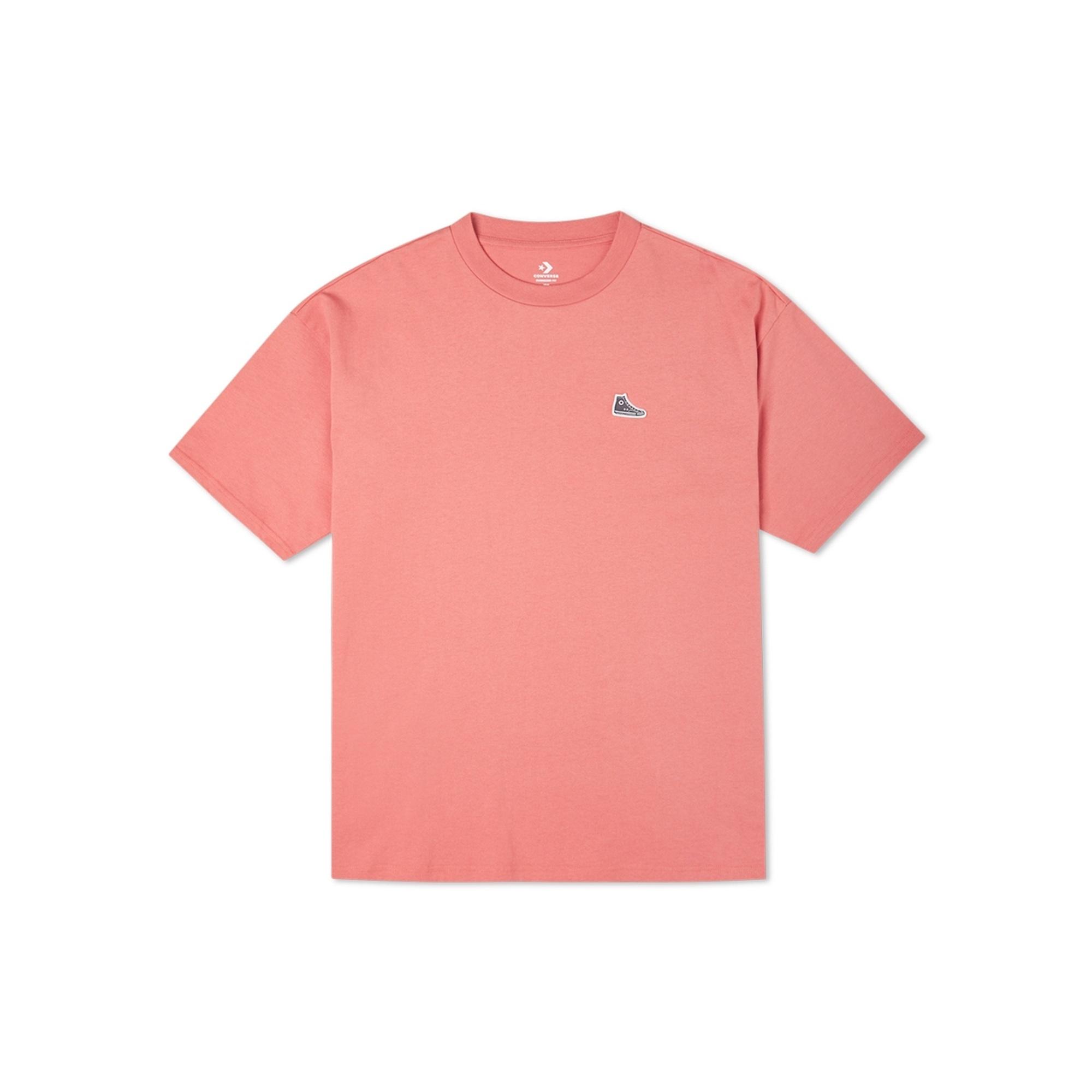 Converse Chuck Taylor Shoe Patch T-Shirt Asia Sizing Pink Men s 10020931-A12 L