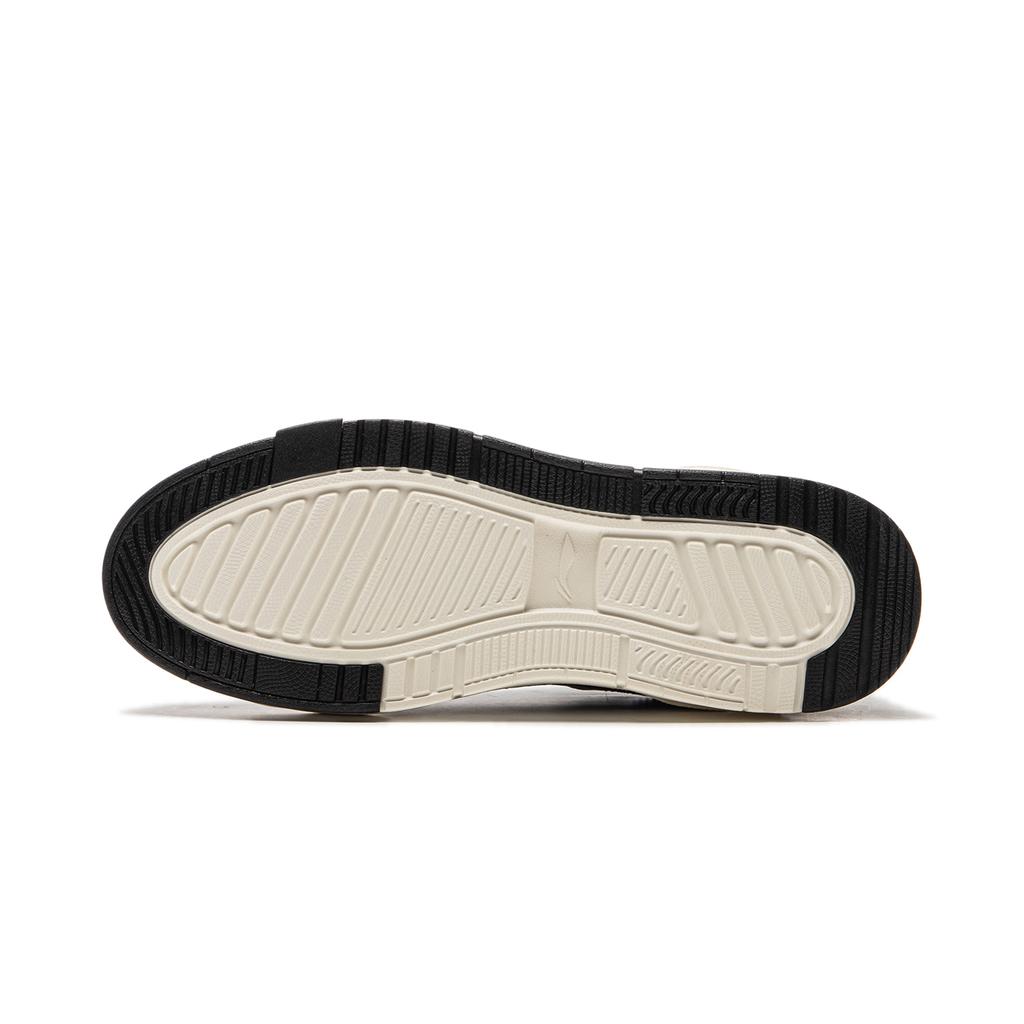 Li Ning Tendenza Moda Comune Anni '80 Antiscivolo Resistenti Scarpe da Skate Basse Uomo Sneakers Nero Bianco AGCU157-1
