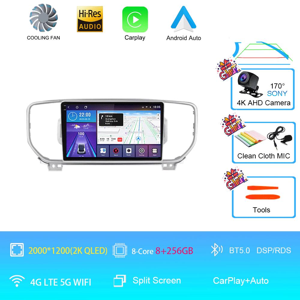 Android 14 Car Radio Carplay+Auto For KIA Sportage 4 KX5 2016 - 2018 Multimidia Video Player Navigation GPS Stereo 360 Camera BT