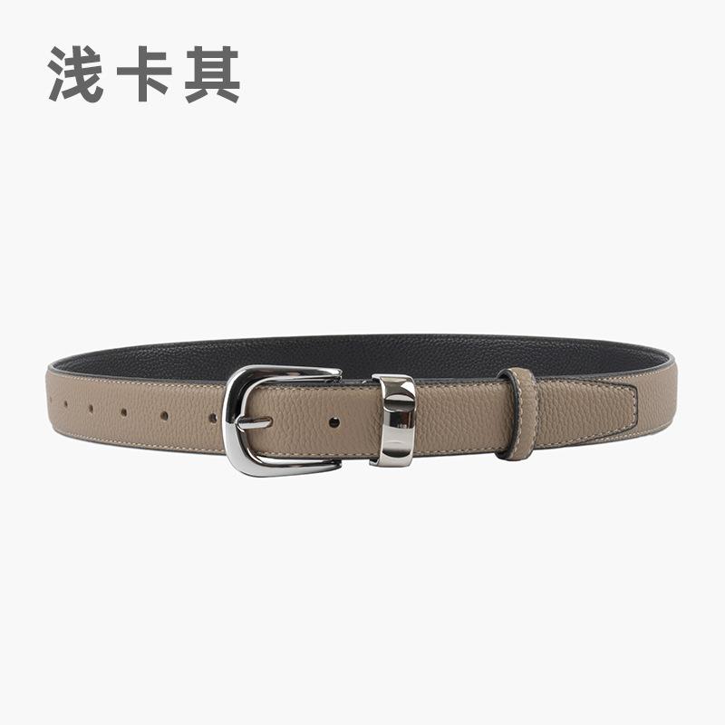 

Кожаный женский ремень, простой ретро-ремень с джинсами, повседневный ремень для брюк, женская модель. 105cm легкие хаки