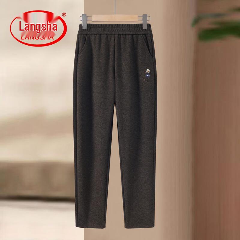LANGSHA Women's Elastic Waist Straight Leg Pants