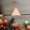 60Pcs DIY Wooden Cutouts Triangle Shaped Craft Blanks Smooth Finish Unpainted Wood Pieces for Homemade Ornaments Decor