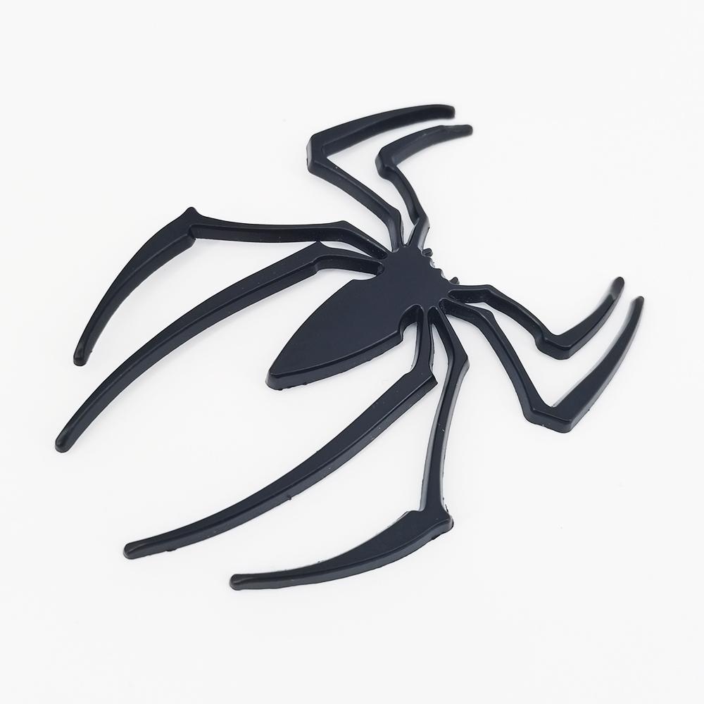 Universal 3D Metal Car Stickers Spider Logo Emblem Chrome Black Red Gold Badge Decal Auto Styling Sticker Exterior Accessories