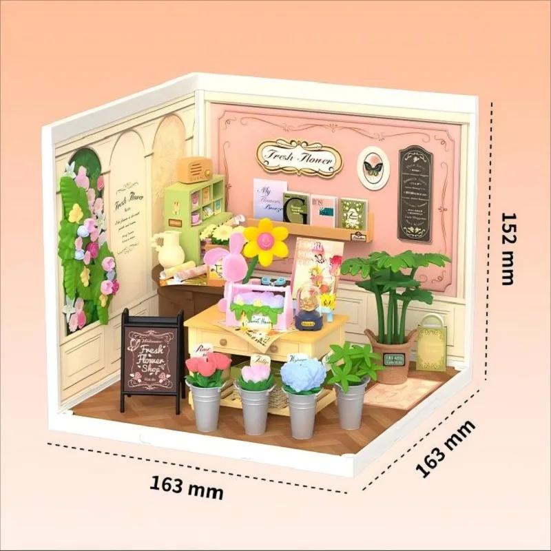 ROBOTIME Rolife 3D Puzzle Super Creator Fresh Flower Shop DIY Miniature House (DW017B) | 1:24 Scale