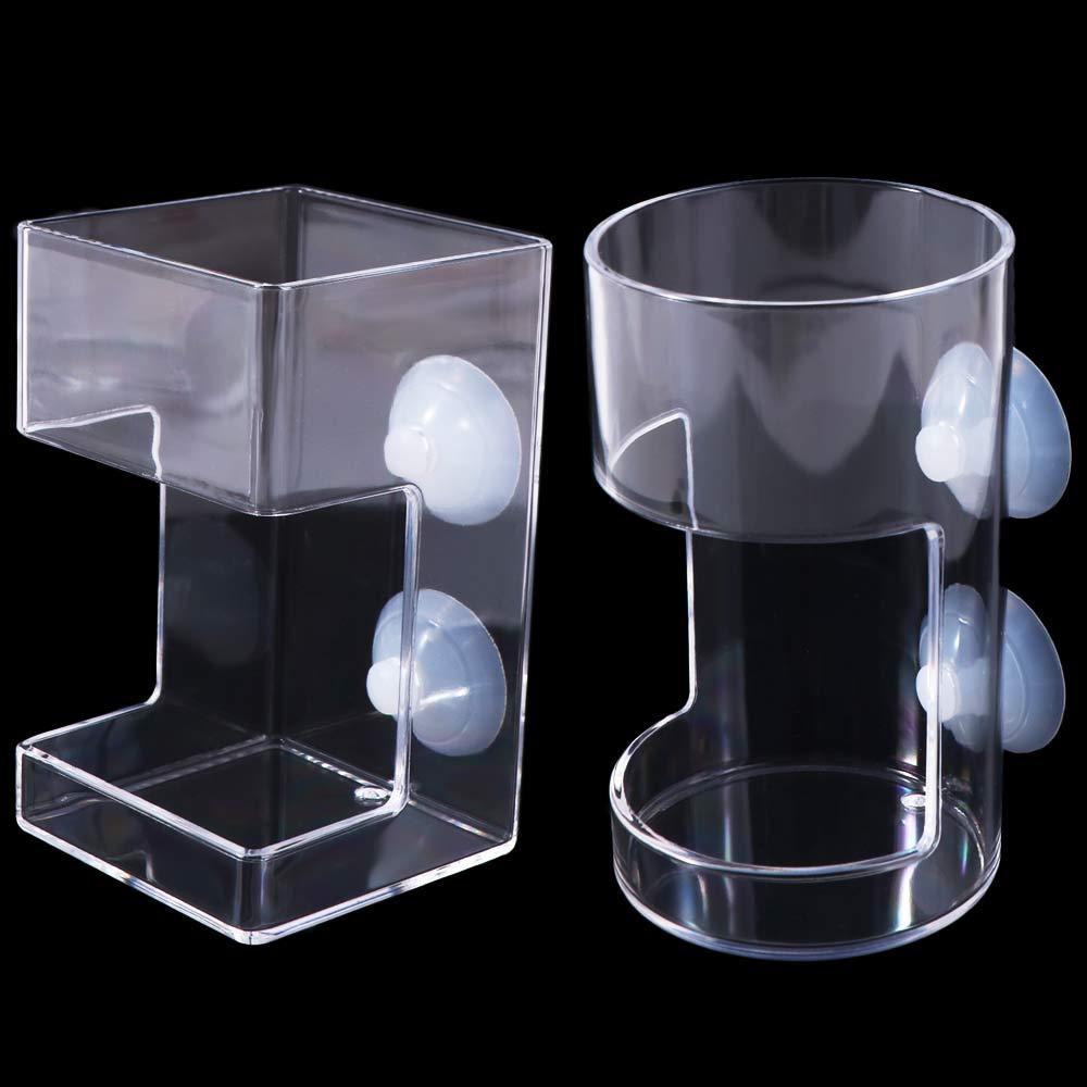 Transparent Station Floating Food Tray Square/Circle Aquarium Feeding Ring  Fish Tank