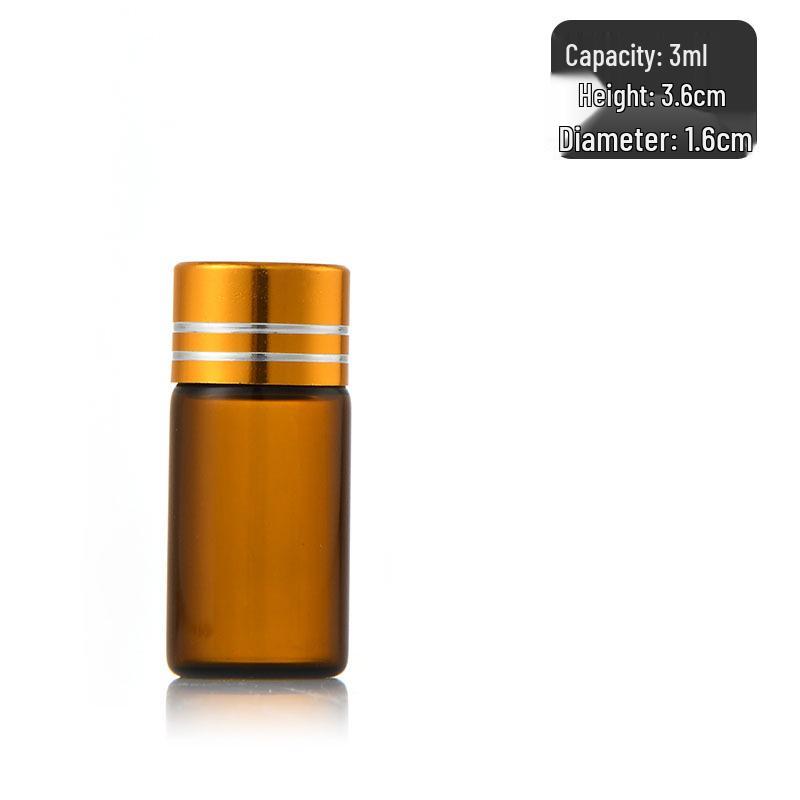 16mm Transparent 3ml Glass Vials for Antrodia Camphorata Drop Pills, Essential Oils, Health Supplements, and Medicine Powder.