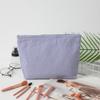 Bubble Gauze Makeup Bag Women Handbag Large Capacity Cosmetic Bag Toiletry Bag Embroidered Striped Makeup Pouch Travel Organizer