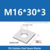 304 Stainless Steel Thickened Square Washer for Curtain Wall (M4-M16)