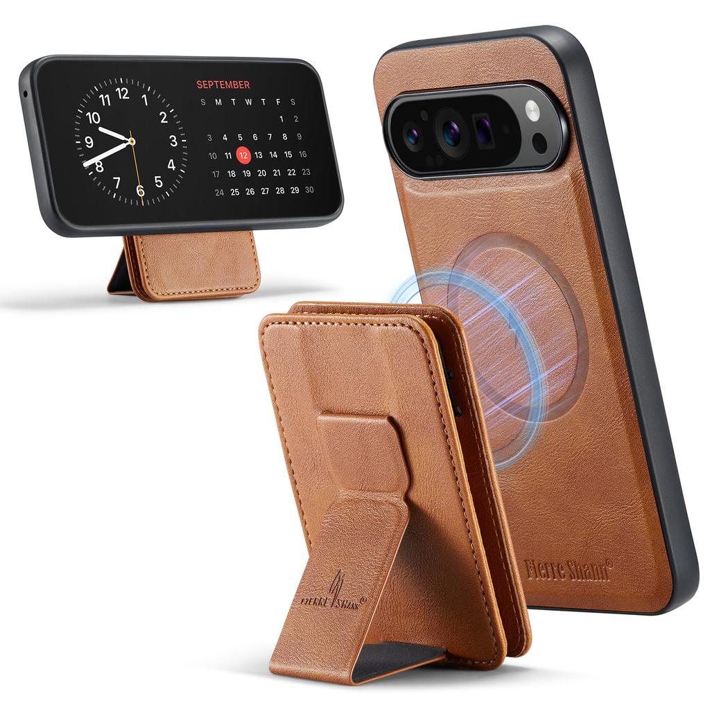 2 in 1 Detachable Cards Solt Wallet Leather Case for Google Pixel 9 Pro XL 8 8A 7 7A Vertical Bag Invisible Bracket RFID Cover