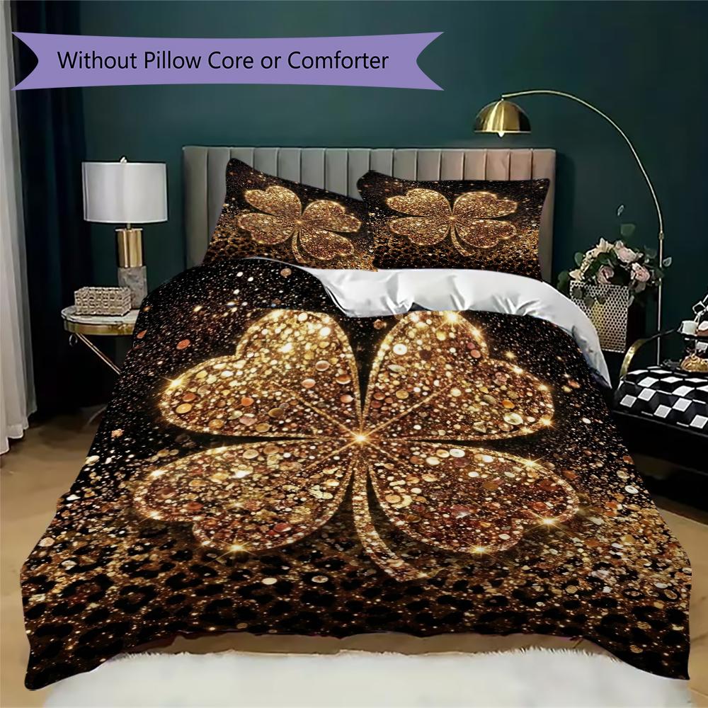 Leaf Pattern Bedding uilt Set uilt Cover Pillowcase Home Decoration Birthday Gift (1 * duvet cover + 2 * pillowcase without core)62