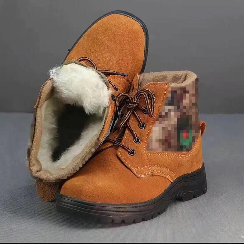 Men s Thickened Wool Lined High-Top Winter Boots 43