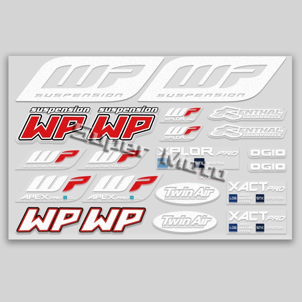 For Fork Motorcycle UV Stickers Motocross Fairing Stereoscopic Helme Suspension Shocker Damper Waterproof Decals