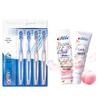 7-Benefit Toothbrush 4-Pack and Peach Whitening Toothpaste