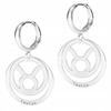 Silver Earrings Zodiac Sign Taurus With the Sign of Taurus Taurus 925 Silver