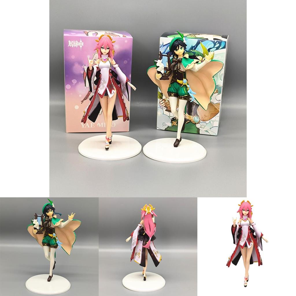 Original Genshin Impact Figures Wendy And Bailie 19cm And 18cm 153g And 190g