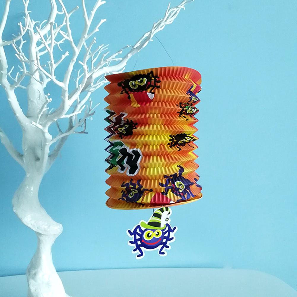 1Pc Halloween Paper Lantern Pumpkin Spider Bat Skeleton Hanging Pendant Horror Props Party Decoration Outdoor Home