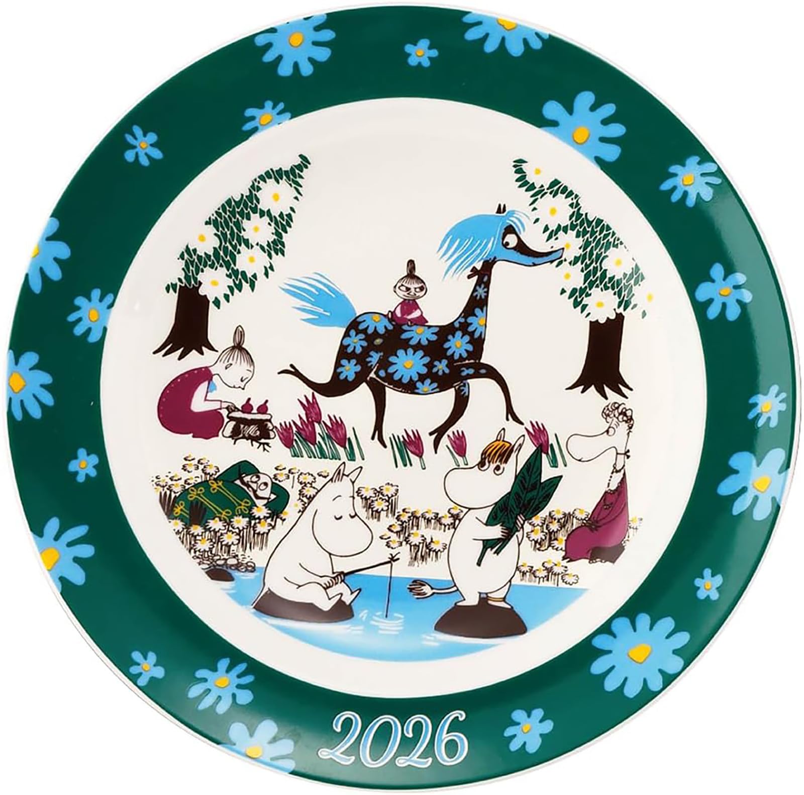 MOOMIN 2026 Year Plate - Seahorse [Moominpappa Goes to Sea] 20cm - Made in Japan - Yamaka Shoten MM2026-YP