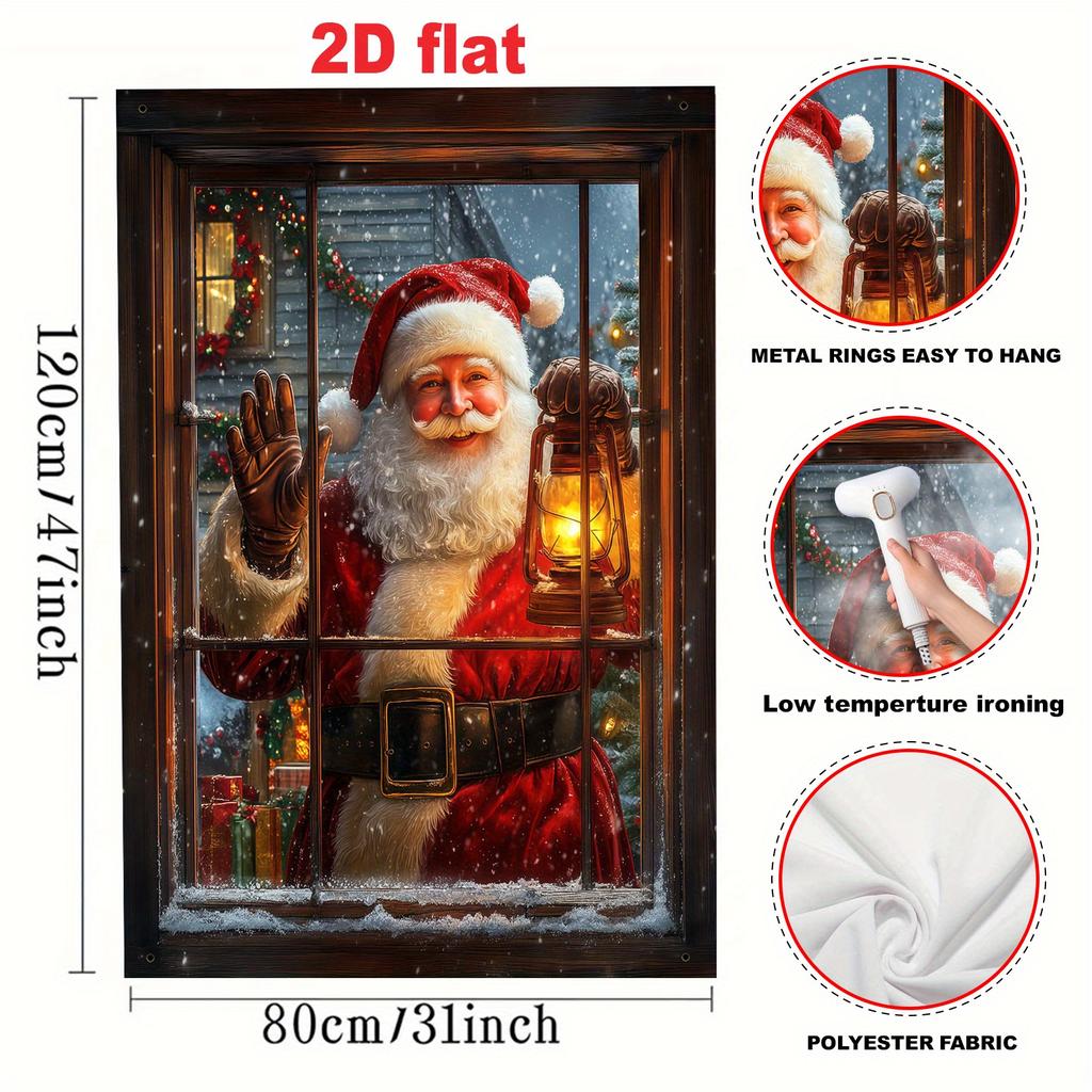 Decorazione Banner da Appendere alla Finestra di Natale Babbo Natale Albero di Natale Forniture per Feste