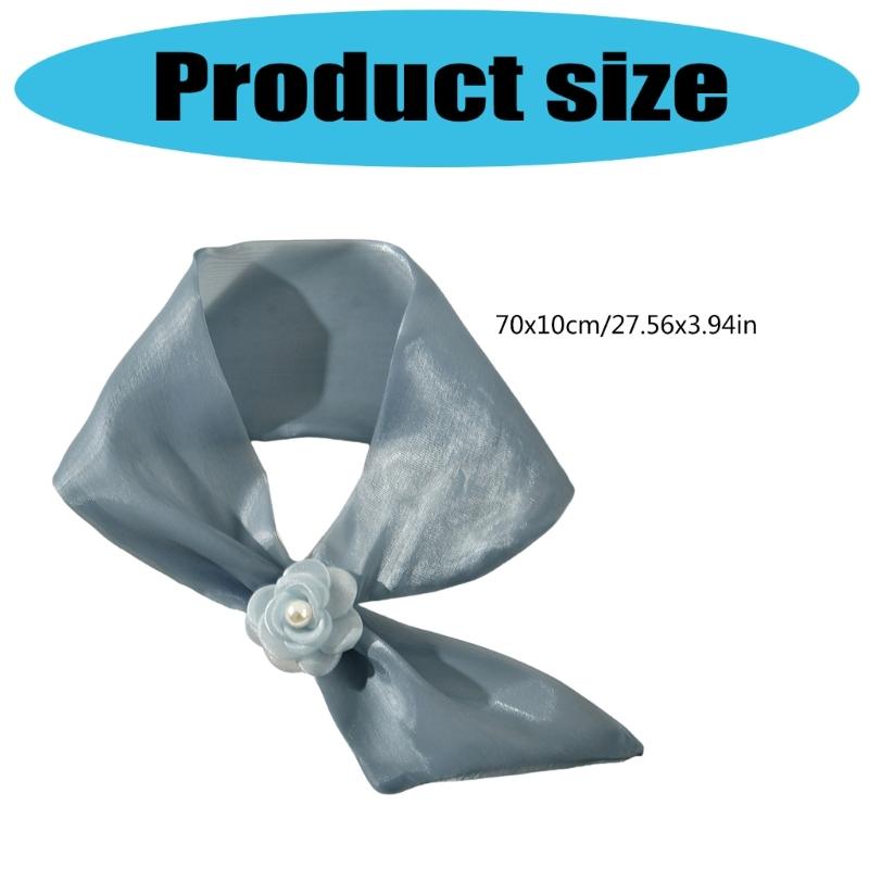Adjustable Flower Neckerchief Removable Soft Touches Polyester Neck Wrap for Daily Wear Or Occasion