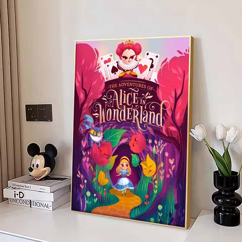 Disney Diamond Painting Alice in Wonderland Fairy Tale Illustration Mosaic Embroidery Image Creation Diamond Painting Cross StitchHomeDecoration5D DIY