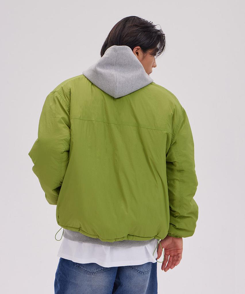 Astral Projection Basic Stand Collar Padded Jacket_Olive