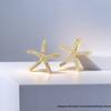 Starfish Rhinestone Earrings: European-American Creative Five-Pointed Star Zircon Jewelry