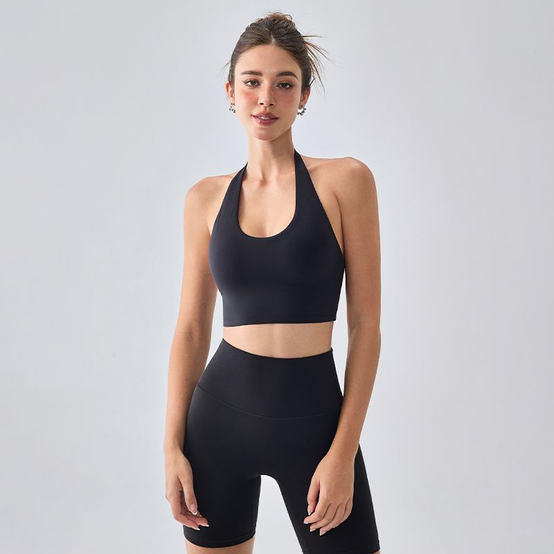 

Mitaogirl Кендалл Стиль Спортивные Топы с Подвеской на Шею Сексуальный Бюстгальтер с Открытой Спиной Йога Тренировка Красивая Спина Слинг Интимные Вещи M Black