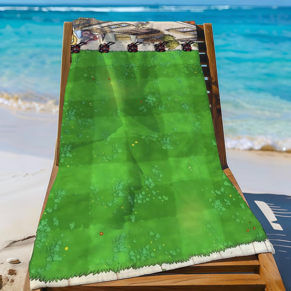 P-Plants vs Z-Zombies-S Game Towel Sports Quick Dry Travel Camping Gear Sandproof Soft Light Large Beach Towel