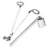 Lemfema Candle Candle Wire Stainless Candle Wire for Buddhist Altars and Home Set Extinguisher, Squeezer, Steel, Trimmer, Use, Silver, 2-Piece