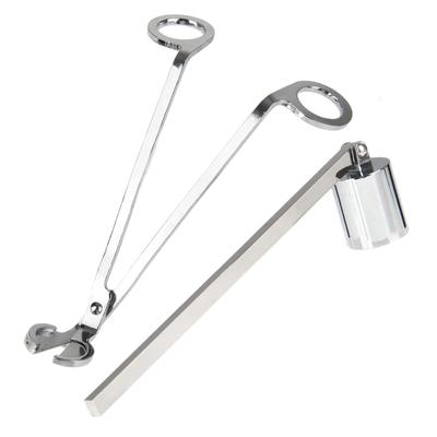 Lemfema Candle Candle Wire Stainless Candle Wire for Buddhist Altars and Home Set Extinguisher, Squeezer, Steel, Trimmer, Use, Silver, 2-Piece