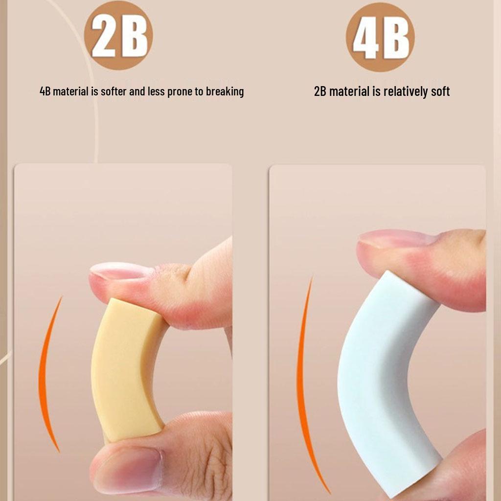 Morning Light 4B Student Sketch Eraser - No Marks, No Crumbs, 2:1 Ratio, 2B Creative Special