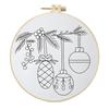 Christmas Embroidery Stitch Practice Kit with Embroidery Hoop Color Threads and Needles for Beginners DIY Cross Stitch Kit