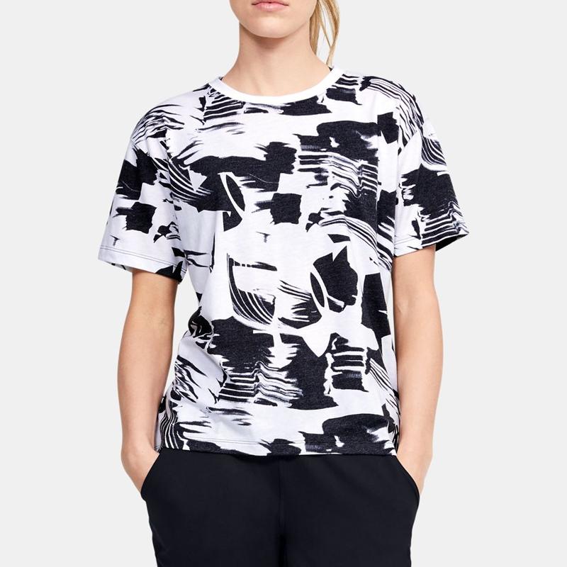 Under Armour Live Training Sports Print T-Shirt Women Tops 1355708-003